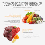 White Dolphin Vacuum Sealer Machine with 10 Pcs Free Food saver Bags 220V 110V Automatic Household Best Vacuum Packing Machine