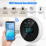 Smart Gas Leak Detector Tuya Wifi Smart Natural Gas Alarm Sensor LED Digital Gas Smoke Alarm works with Smartlife