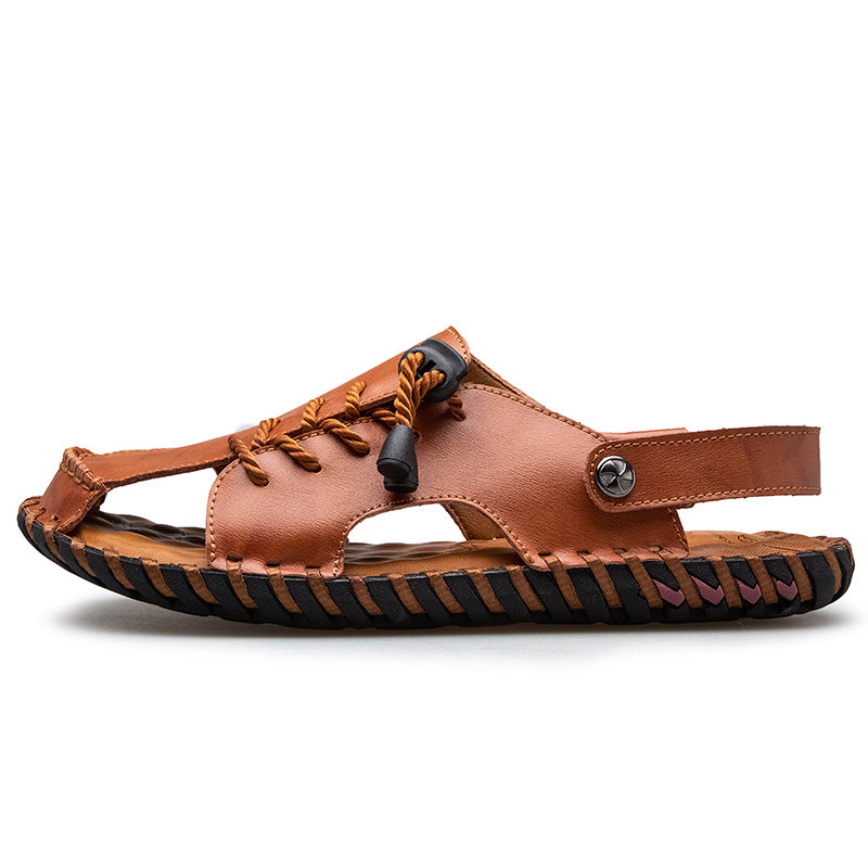 Mickcara men's handmade sandals with side straps 2166