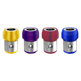 General Purpose 4 Pcs 6.35mm Screwdriver Bit Magnetic Ring Screws Drill Bit Strong Magnetizer Magnet