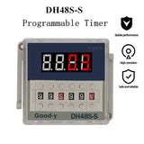 DH48S-S Programmable Timer 0.1s-990h Repeat Cycle SPDT Time Switch Relay time relay cycle control with Socket Base DH48S 40% off