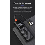 Mini Air Pump Compressor Digital Wired Tyre Inflatable Pump LED Flash Light for Car Motorcycle Bicycle