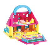 Connection Folding Dollhouse Villa Plastic DIY Dollhouses Play House Furniture Assembled Doll House Toys for Girls kids Gifts