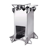 Foldable Wood Burning Stove Compact Mini Burner for Outdoor Picnic Camp Cooking BBQ