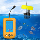 Portable Fish Finder Handheld Wired Fish Depth Finder Kayak Boat Fishfinder with Sonar Transducer  For Outdoor Fish Finder