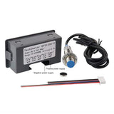 4 Digital LED Tachometer Gauge RPM Speed Meter with Hall Proximity Switch Sensor Red Blue Green 10-9999RPM DC 8-24V