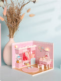 Can be Combined Freely Cute Doll House Furniture Free Dust Cover Nine Designs Diy Miniature Wooden Dollhouse Toys For Children