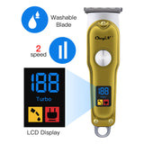 Professional Hair Clipper Men's Barber Beard Trimmer Carbon Steel Blade 2 Speed Shaving Cutting Machine Kid Adult Low Noise Cut