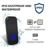 LED Wireless Doorbell 1000ft Waterproof Door Bell Outdoor Home Security Welcome Bell Smart Calling Bell with Button Receiver