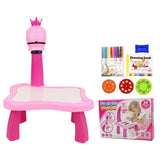 Kid Led Projector Art Drawing Table Toys Child Smart Painting Board Desk Baby Educational Learning Paint Tools Montessori Toys