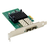 NHI350AM2 PCI-E X1 Dual-Port Gigabit Network Card I350-F2 Fiber Optic Network Card Green