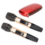 Handheld Wireless Microphone Kit USB Sound Card Coaxial Input Home Bluetooth Microphone for Mobile Phone TV Computer 100-240V