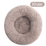 Round Big Dog Bed Sofa Long Plush Lounger Basket Fluffy Pet Bed House for Dogs Cats Puppy Cushion Winter Warm Pet Bed Kennel