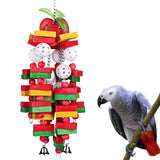 1pc Pet Parrot Toys Wooden Durable Birds Chew Toys  Large Colorful Toys for Parrot Macaw Pet Bird Swing Toy Pets Accessories