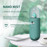 20ml Cartoon Nano Mist Sprayer Facial Cooling Face Steamer USB Chargeable Portable Humidifier Beauty Moisturizing Skin Care Tool
