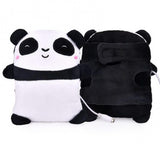 Cute Cartoon Panda Shape Electric Heating Warm Fingerless Gloves Hand Warmer