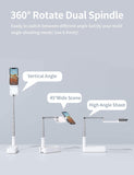 Extendable Selfie Stand 360° Rotation with Phone Holder, Rechargeable Wireless Foldable 7 Brightness LED Light iPhone Holder