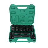 10PCS 1/2 Inch Electric Wrench Accessory Set Steel Sleeve Set Household Multifunctional Practical Sleeve Set with Storage Box