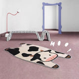 Cartoon Cute Cow Bedroom Carpet Children's Room Bedside Carpet Soft Plush Carpet