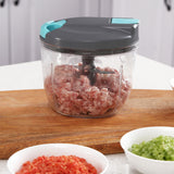 Hand Pulling Meat Grinder Household Kitchen Food Mixer Vegetables Cutter 500ML/900ML Food Chopper Easy to Use