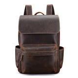 Backpack laptop business retro Leather bag crazy horse skin large-capacity outdoor leisure travel backpack