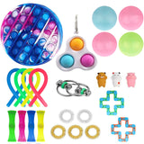 Fidget Sensory Toy Stress Anxiety Relief Autism Toys Set Push Kit Bubble Fidget Sensory Toys for Kids Adults Decompression Gift