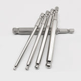 9Pcs S2 Steel Magnetic Hexagon 100Mm Length Ball Head Hex Driver Bit Set Manual Tool H1.5H2 H2.5 H3 H4 H5 H6 H8 H10