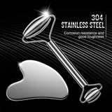 Stainless Steel Facial Roller Face Massager Gua Sha Set Anti Wrinkles Cellulite Massager Face Lifting Beauty Skin Body Care Tool