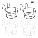 2pcs Back Support Outdoor Plant Stand Garden Living Room Bedroom Display Rack Modern Backyard Balcony Iron Art For Patio Stable