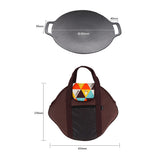 Cast Iron Wok Frying Cooking Round Grill Baking Tray BBQ Grill Outdoor Picnic Grilling Tool Cooking Device For Camping