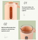 220V 350ML Electric Soybean Milk Grinder Machine Multi Mini Portable Juicer Automatic Fruit Vegetable Juicer Heating Function