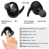 Y30 Smart Digital Display Bluetooth Headset Wireless Mini HIFI Headset Stereo in-Ear Waterproof Sports Earphone With Mic