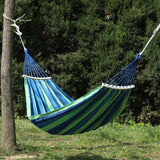 1PC Portable hammock outdoor hammock garden Sports Home Travel Camping swing canvas stripe hammock thickened anti rollover chair