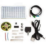 DIY electronic kit LED music spectrum display speaker SMD soldering project 12*11 FFT with case assembly parts