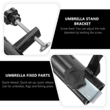 1pc Outdoor Parasol Fixed Clip Sturdy Portable Umbrella Support for Courtyard Beach