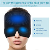 Wholesale Link 1-3PCS Migraine Ice Head Wrap Headache Relief Hat Cold &amp;Hot Therapy Migraine Relief Cap Ice Pack for Head Massage