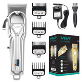 Professional Full Metal Housing Electric Hair Clipper Men Powerful Adjustable Beard Hair Trimmer Rechargable Hair Cutter