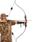 30/40/50 Lbs 60 Inch Hunting Recurve Bow Maple Beauty Hunting Bow and Arrow Quiver Accessories Package Archery Equipment