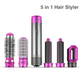 Hair Dryer Curler 5 in 1 Electric Curling Iron Hair Dryers Curling Rollers Hair Curler With Dryer And Straightening Brush