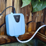 2L/min Aquarium Air Pump Solar Powered Oxygenator Fish Tank Oxygen Pump USB Charging Pond Aerator Water Pump with 1 Air Stone