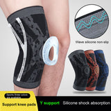 1 Pcs Support Compression Silicone Anti-Collision Sports Knee Pads To Protect The Patella Outdoor Basketball Football Running