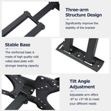 Wall-mounted TV Monitor Stand Adjustable TV Monitor Bracket with Swivel and Articulating Tilt Arm for 14-55 inch TV Monitor