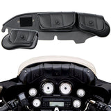 Luxury Windsreen Bag w/ 3 Pouch Batwing for Harley Electra Street Glide Touring Bike 1996-2013 with Windshields