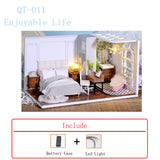 New Year Christmas Gifts Doll House DIY Miniature Dollhouse Toy Furnitures CasaDolls Houses Toys For Childred Birthday GiftsZ007