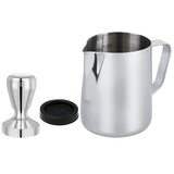 Coffee Tamper, 51Mm Espresso Coffee Press, Alloy Tamper With Silicone Tamper Mat And Milk Jug 350Ml Milk Pitcher