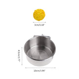 8 Pack Birds Food Dish Parrot Stainless Steel Feeding Cups Bird Feeders Water Cage Bowl with Clamp Holder Spoon Drop shipping