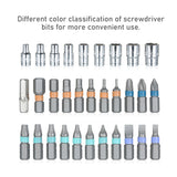 RS2 33-In-1 Ratchet Sleeve Set Screwdriver Ratchet Wrench Sleeve Screwdriver Bits Set Magnetic Bits Household Repair Tools Set