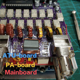 USDX SDR Transceiver All Mode 8 Band HF Ham Radio QRP CW Transceiver Built-In ATU-100 Antenna Tuner Dual OLED(EU Plug)