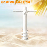 Beach Umbrella Stand ABS Ground With 5-Tier Screw Holder Tool Outdoor Rain Gear Parasol Garden Spike Portable Sand Anchor