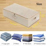 2 PCS Clothing Storage Bag With Handles,Large-Capacity Foldable Under Bed Storage Box,For Blankets,Pillows,Quilts